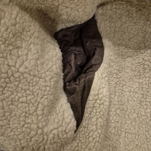 Vintage Suede Sherpa Jacket Size 38 Western Marlboro Man Coat Leather Shearling - Picture 11 of 11